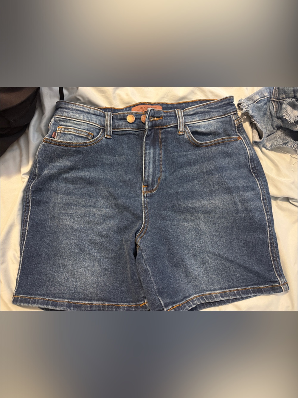 Judy Blue High-Rise Dark Blue Denim Shorts